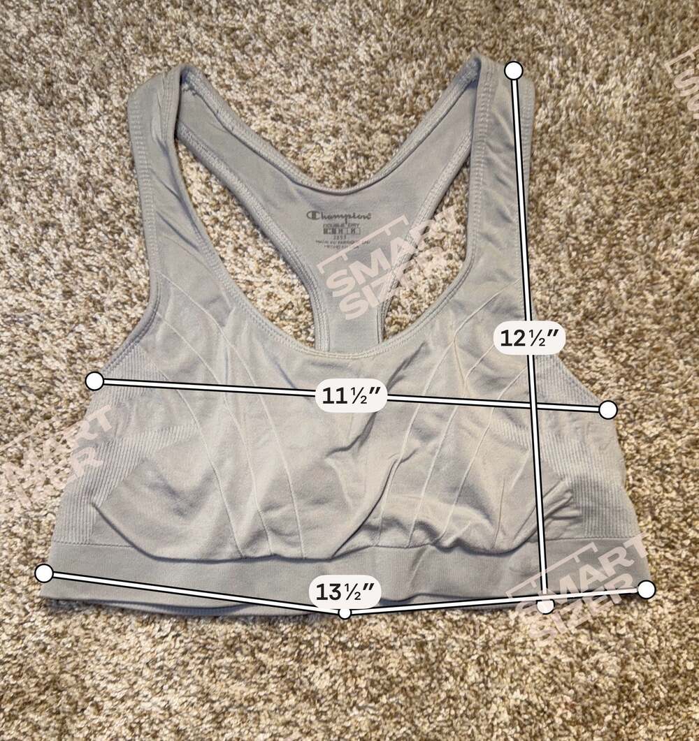 Champion Double Dry Seamless Racerback Sports Bra Gray Medium - Picture 2 of 4